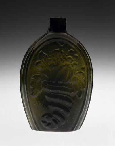 Fles met figuren, waarschijnlijk 1820s door Coventry Glass Works