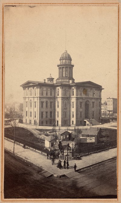 Muziekacademie, Chicago, jaren 1860 (foto) door Crater