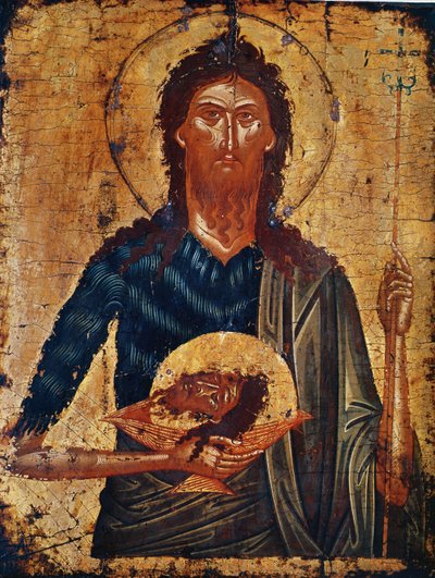 Icoon van St. Johannes de Voorloper door Cretan School