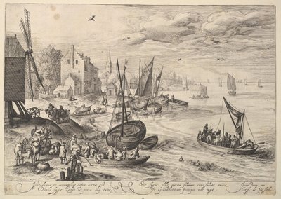 Havenscène door Crispijn de Passe I
