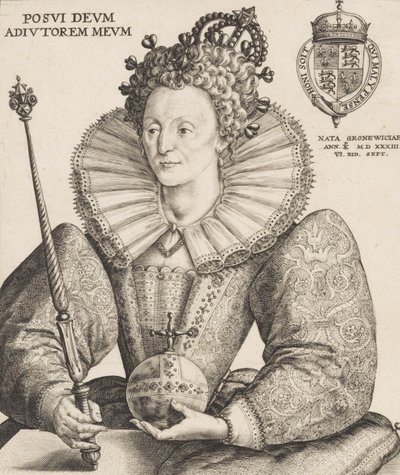 Koningin Elizabeth I, 1592 door Crispijn de Passe I