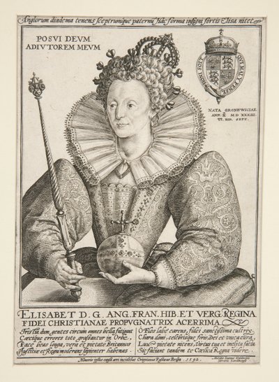 Elizabeth, Koningin van Engeland door Crispijn de Passe the Elder