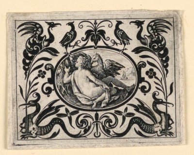 Zintuig van Zicht, plaat uit Quinque sensum typi in usum aurifabroru exarati (Beelden van de vijf zintuigen gegraveerd voor het voordeel van de goudsmid) door Crispijn de Passe the Elder