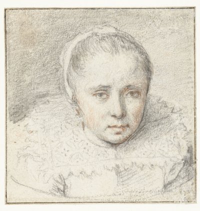 Portret van een jonge vrouw door Crispijn van de Passe (I) (attributed to)