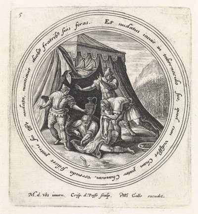 Dronkenschap van Noach door Crispijn van de Passe (I)