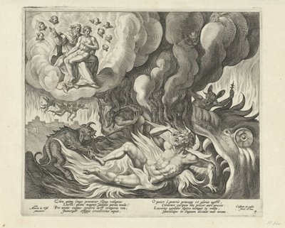 Lazarus in de hemel en de rijke man in de hel door Crispijn van de Passe (I)