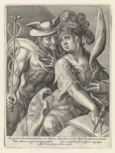 Mercurius en Minerva door Crispijn van de Passe (I)