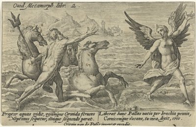 Neptunus reikt naar Coronis door Crispijn van de Passe (I)