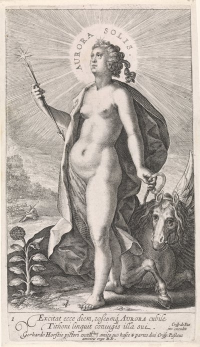 Ochtend Aurora Solis (titel op object) De vier tijden van het etmaal (serie titel) door Crispijn van de Passe (I)