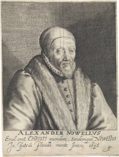 Portret van Alexander Nowell door Crispijn van de Passe (I)