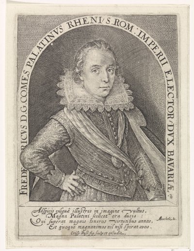 Portret van Frederik V, keurvorst van de Palts, koning van Bohemen door Crispijn van de Passe (I)