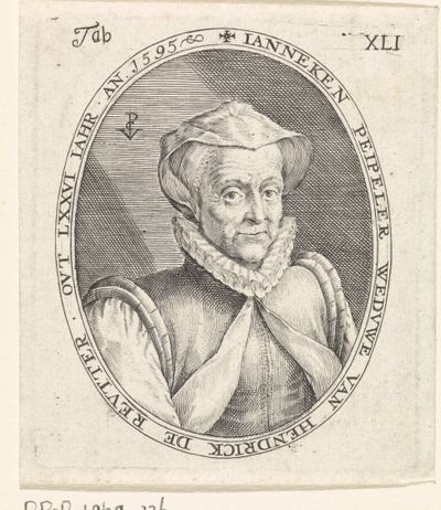 Portret van Janneke Peipeler door Crispijn van de Passe (I)