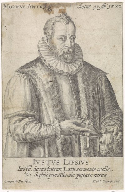 Portret van Justus Lipsius door Crispijn van de Passe (I)