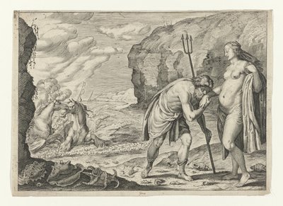 Neptunus en Caenis door Crispijn van de Passe (II) (attributed to)
