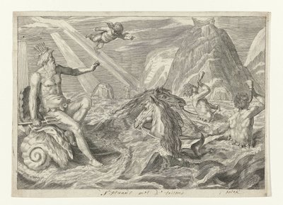 Neptunus met de tritons door Crispijn van de Passe (II) (attributed to)