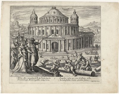 Tempel van Diana in Efeze door Crispijn van de Passe (II) (attributed to)
