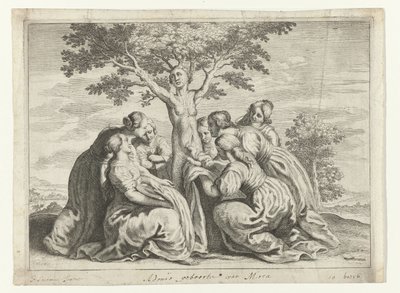 Geboorte van Adonis door Crispijn van de Passe (II) (workshop of)