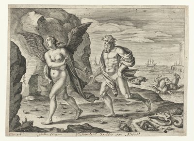 Coronis en Neptunus door Crispijn van de Passe (II)