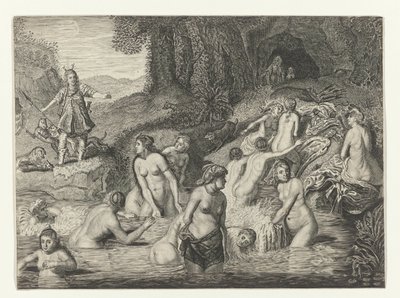 Diana verandert Actaeon in een hert door Crispijn van de Passe (II)