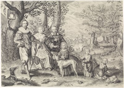 Portret van Guy Michel Lejay en zijn familie door Crispijn van de Passe (II)