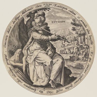 Calliope, van De Muzen door Crispijn van de Passe I