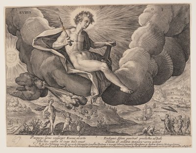 Eurus, uit De winden door Crispijn van de Passe I