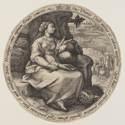 Polymnia, uit De Muzen door Crispijn van de Passe I