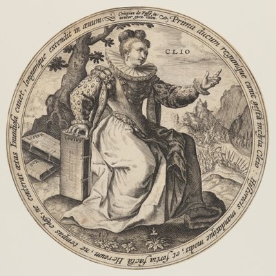 Thalia, van De Muzen door Crispijn van de Passe I