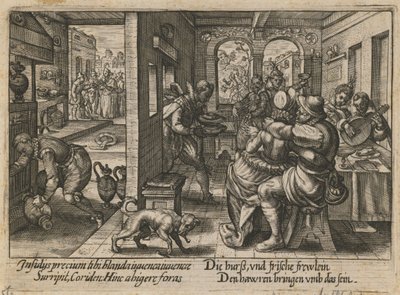 Banket met Muzikanten, ca. 1600 door Crispijn van de Passe the Elder