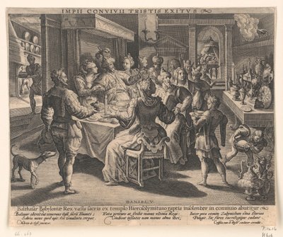 Het feest van Belsassar door Crispijn van de Passe the Elder