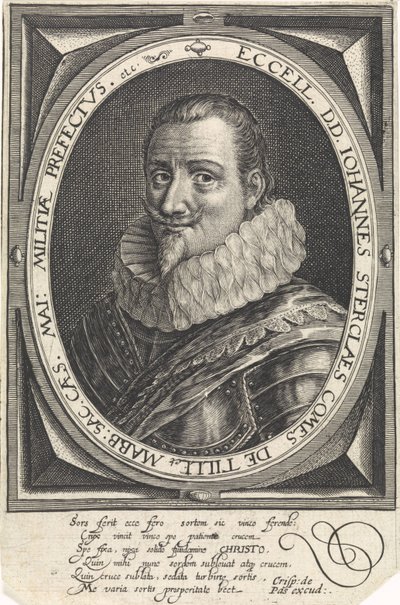 Portret van Johann Tserclaes, graaf van Tilly door Crispijn van de Passe the Elder