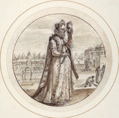 Helena met Masker, begin 17e eeuw door Crispin I de Passe