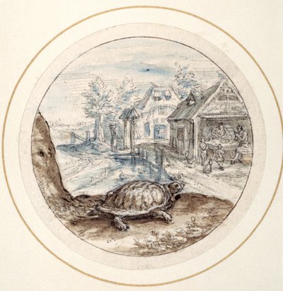 Schildpad, begin 17e eeuw door Crispin I de Passe