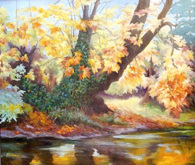 Herfst aan de Darent door Cristiana Angelini
