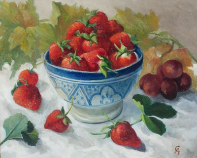 Aardbeien in een Blauwe Kom door Cristiana Angelini