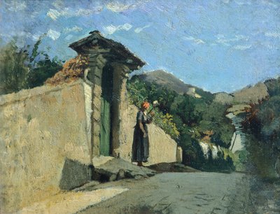 Studie van landschap, ca. 1860 door Cristiano Banti