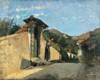Studie van landschap, ca. 1861, door Cristiano Banti door Cristiano Banti
