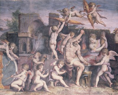 De Smidse van Vulcanus, 1555 door Cristofano Gherardi