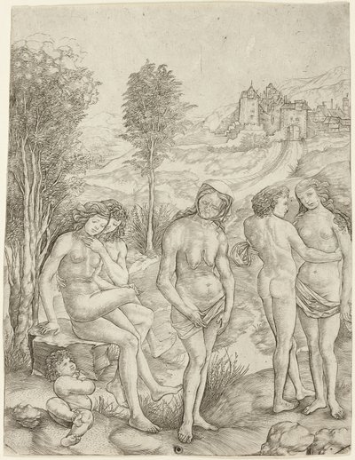 Allegorie van Afgunst door Cristofano Robetta