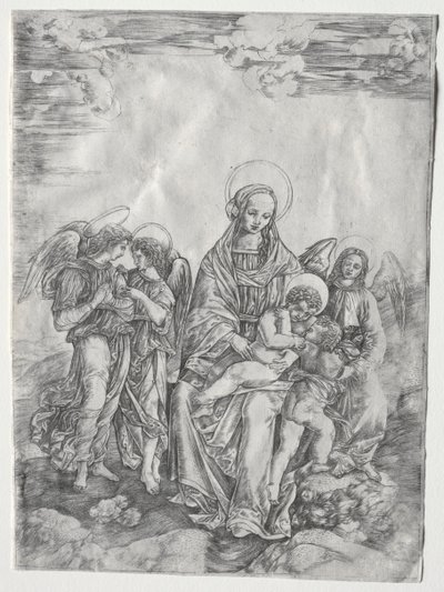 Maagd en Kind met de jonge Sint Jan door Cristofano Robetta