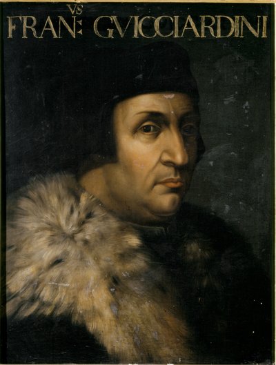GUICCIARDINI Francesco, Portret. voor 1605 (olieverf op hout) door Cristofano dell
