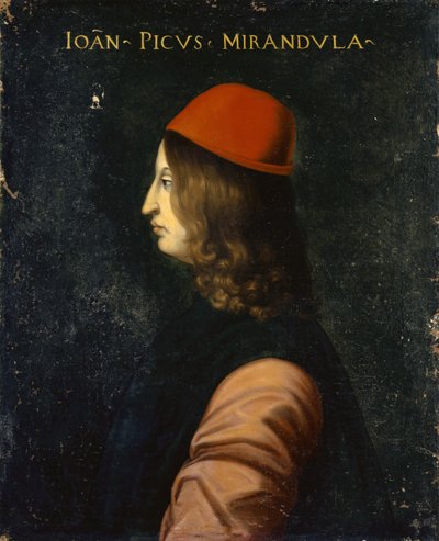 Portret van Giovanni Pico della Mirandola, ca. 1560 door Cristofano dell Altissimo