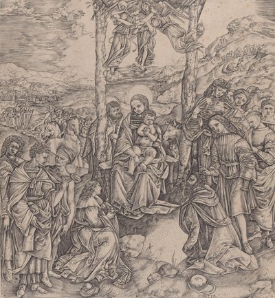 Aanbidding der Wijzen door Cristofano di Michele Martini