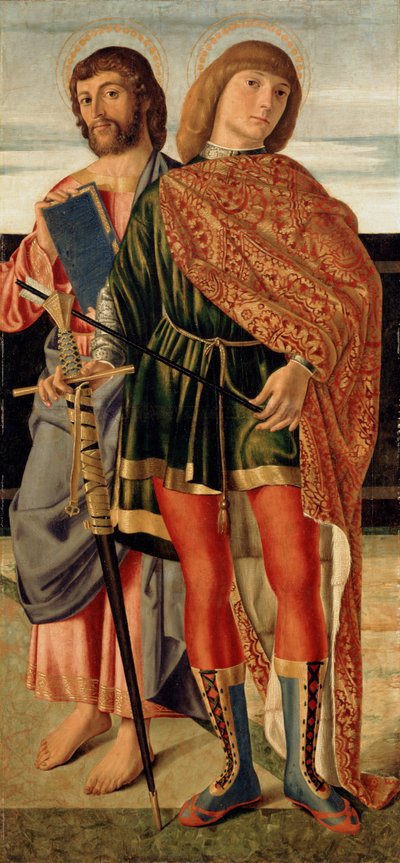 St. Mattheüs en St. Sebastian, c.1499 door Cristoforo Caselli
