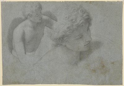 Twee studies van een jongeling, ca. 1600-10 door Cristoforo Roncalli