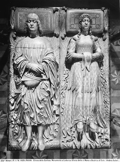 Grafplaat van Ludovico Sforza en Beatrice d