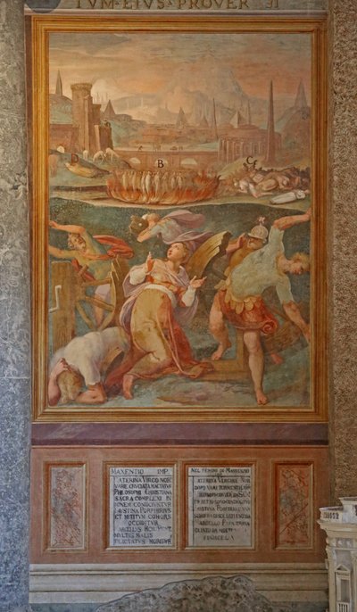 St. Catharina breekt het wiel door Cristoforo and Tempesta, Antonio Roncalli