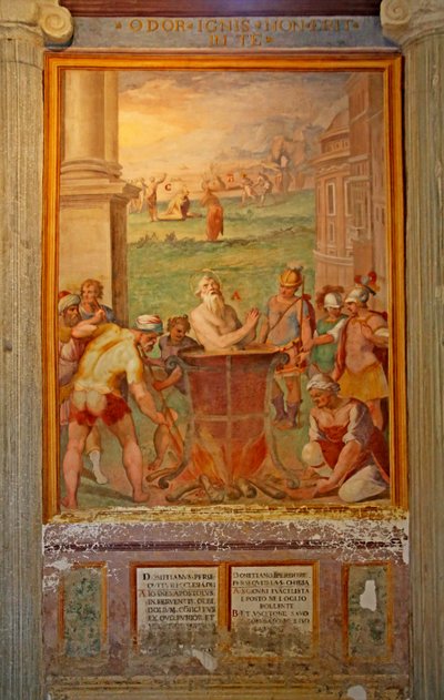 Sint Jan gekookt in olie door Cristoforo and Tempesta, Antonio Roncalli