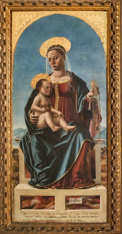 Madonna met kind door Cristoforo da Lendinara Canozzi or Canozi