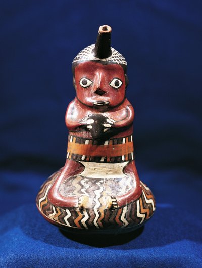 Antropomorf vat van muziekmotief, Peru door Culture Nazca